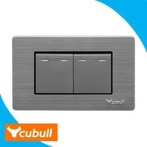 Interruptor Doble Acero Cubull