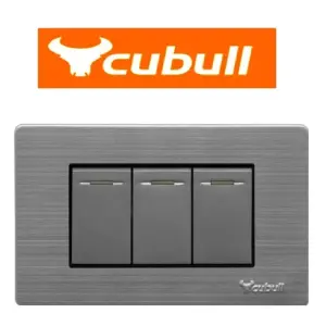 Interruptor triple Conmutador Acero cubull