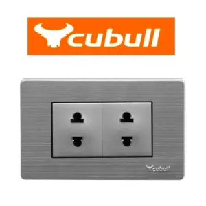 Toma Corriente Doble Acero cubull